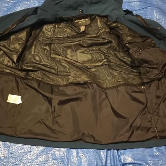 Eddie Bauer Parka Outdoor Jacket Nylon Blue Windbreaker Rainproof Small - Picture 9 of 10